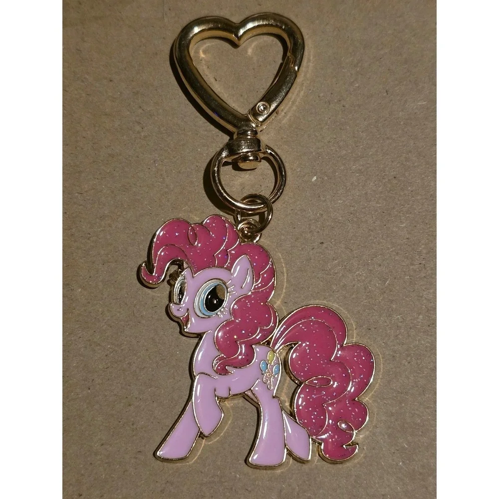 My Little Pony Keychain Charm! Pinkie Pie! Metal Enamel + Sparkles MLP NEW